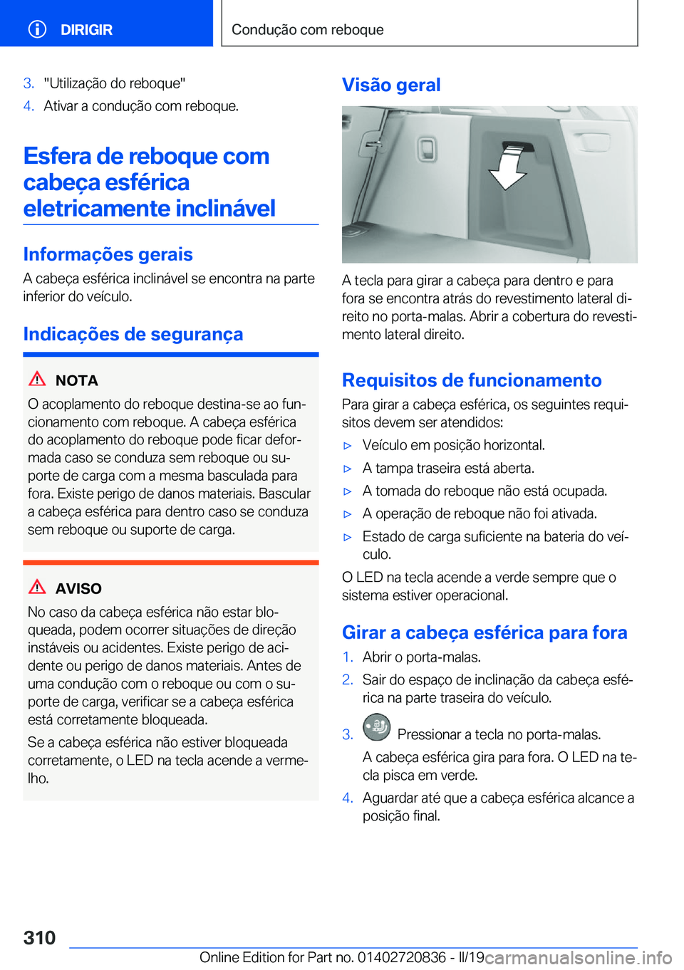 BMW X4 2019  Manual do condutor (in Portuguese) �3�.��U�t�i�l�i�z�a�
