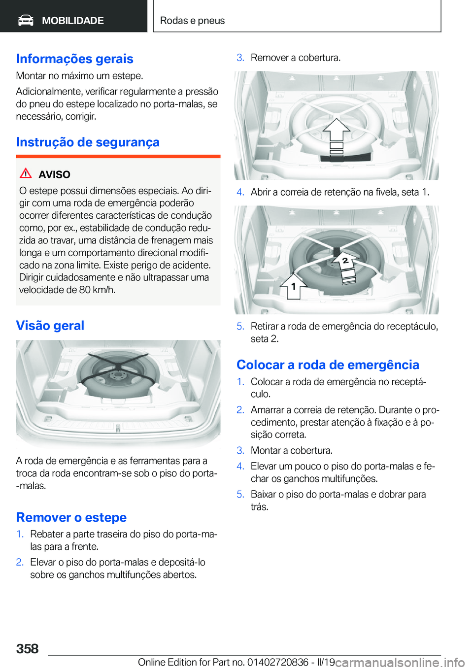 BMW X4 2019  Manual do condutor (in Portuguese) �I�n�f�o�r�m�a�
