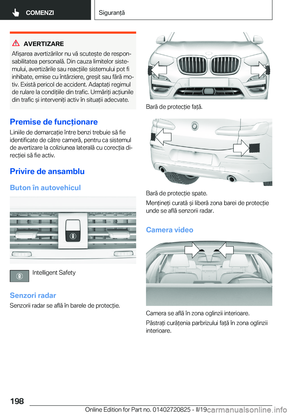 BMW X4 2019  Ghiduri De Utilizare (in Romanian) �A�V�E�R�T�I�Z�A�R�E
�A�f�i&�a�r�e�a��a�v�e�r�t�i�z�