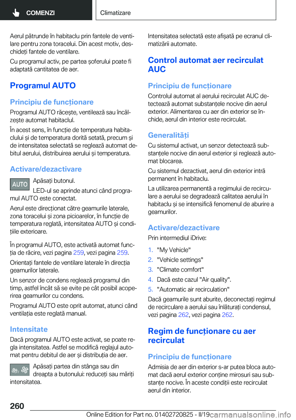BMW X4 2019  Ghiduri De Utilizare (in Romanian) �A�e�r�u�l��p�
