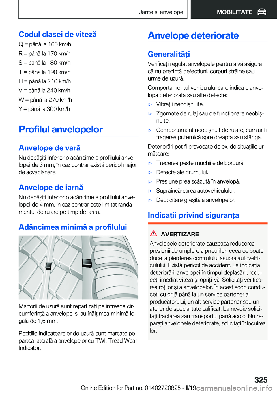 BMW X4 2019  Ghiduri De Utilizare (in Romanian) �C�o�d�u�l��c�l�a�s�e�i��d�e��v�i�t�e�z�ă
�Q����p�