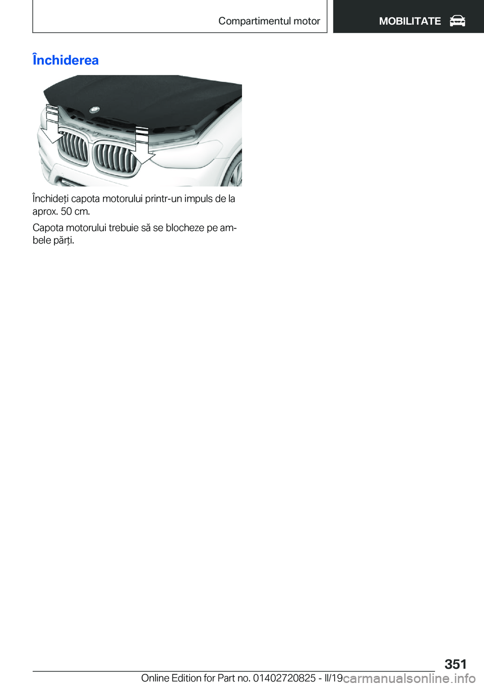 BMW X4 2019  Ghiduri De Utilizare (in Romanian) �