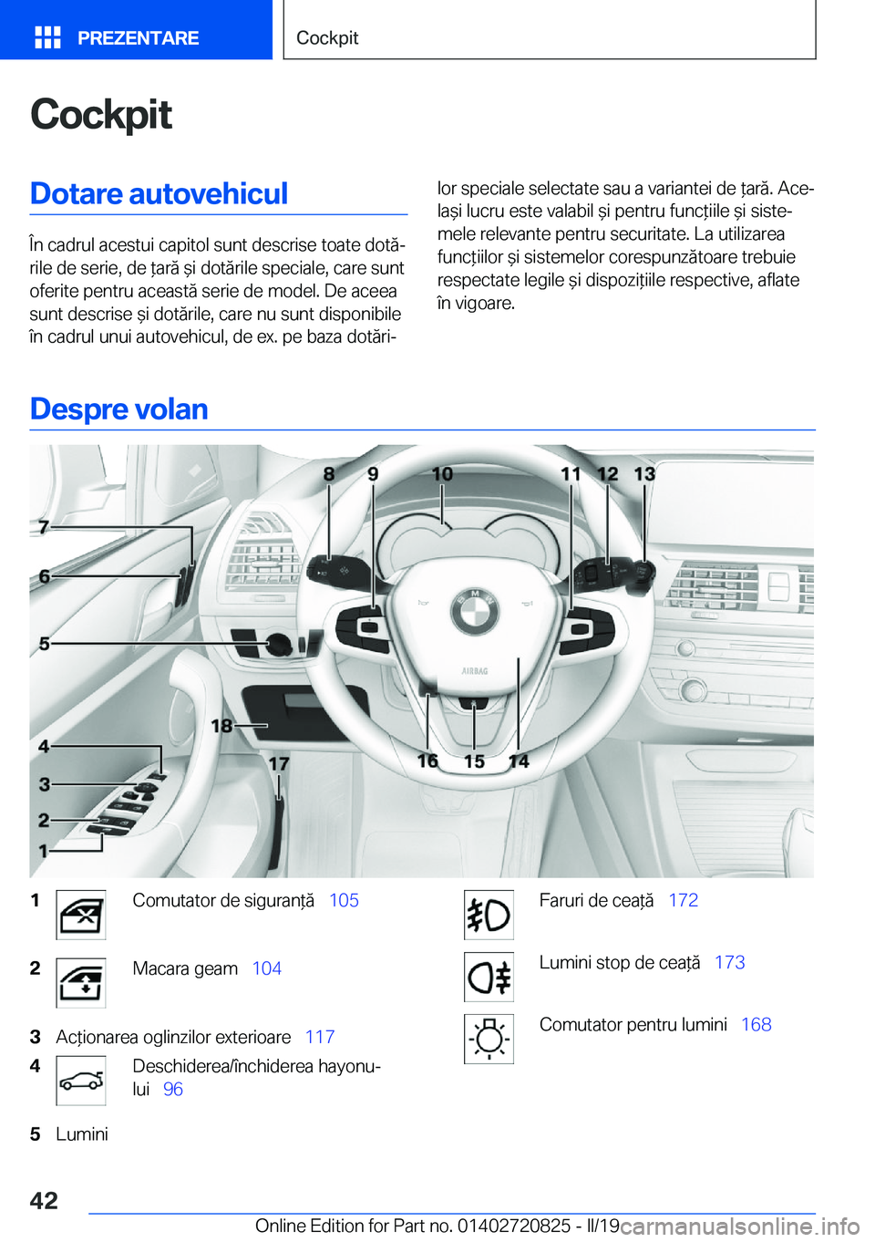 BMW X4 2019  Ghiduri De Utilizare (in Romanian) �C�o�c�k�p�i�t�D�o�t�a�r�e��a�u�t�o�v�e�h�i�c�u�l
�
