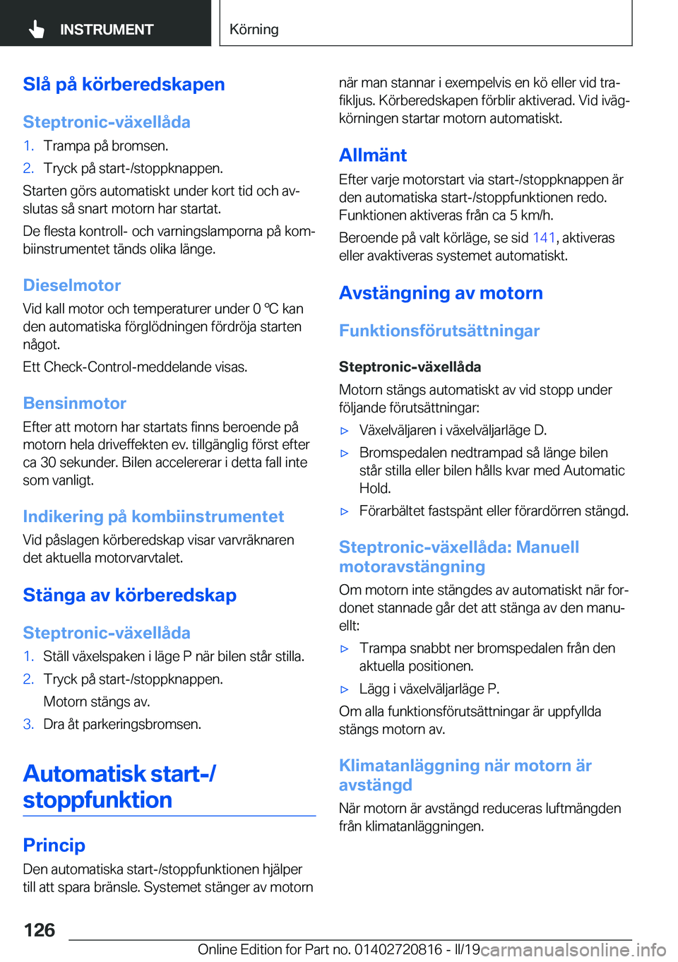 BMW X4 2019  InstruktionsbÖcker (in Swedish) �S�l�å��p�å��k�