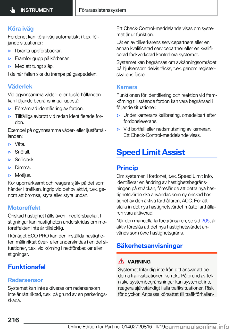 BMW X4 2019  InstruktionsbÖcker (in Swedish) �K�
