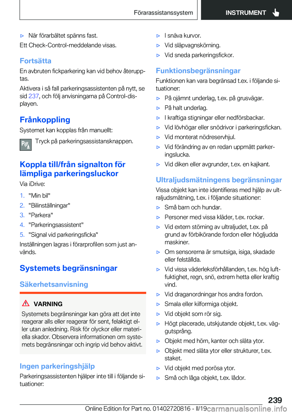 BMW X4 2019  InstruktionsbÖcker (in Swedish) x�N�ä�r��f�