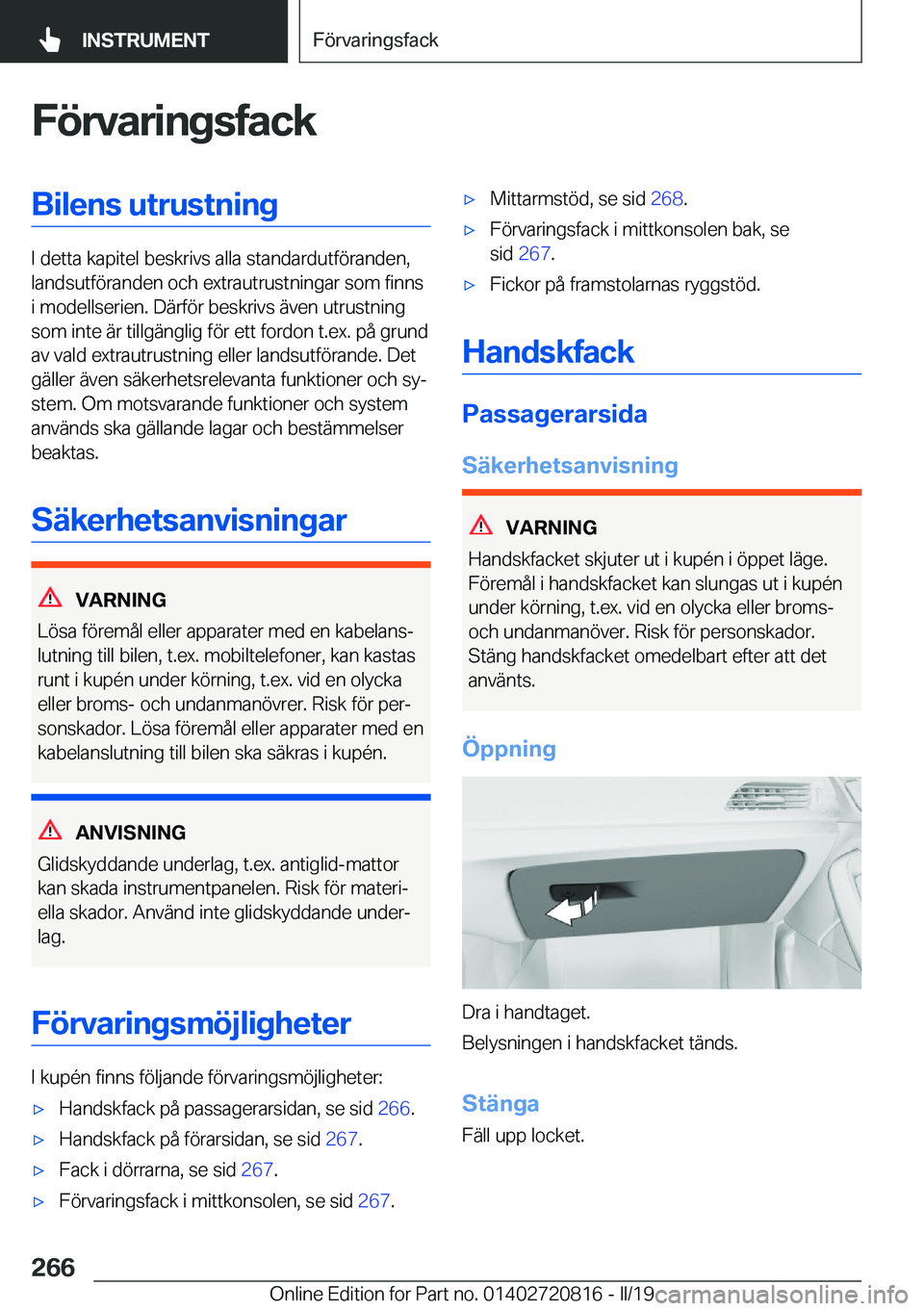 BMW X4 2019  InstruktionsbÖcker (in Swedish) �F�
