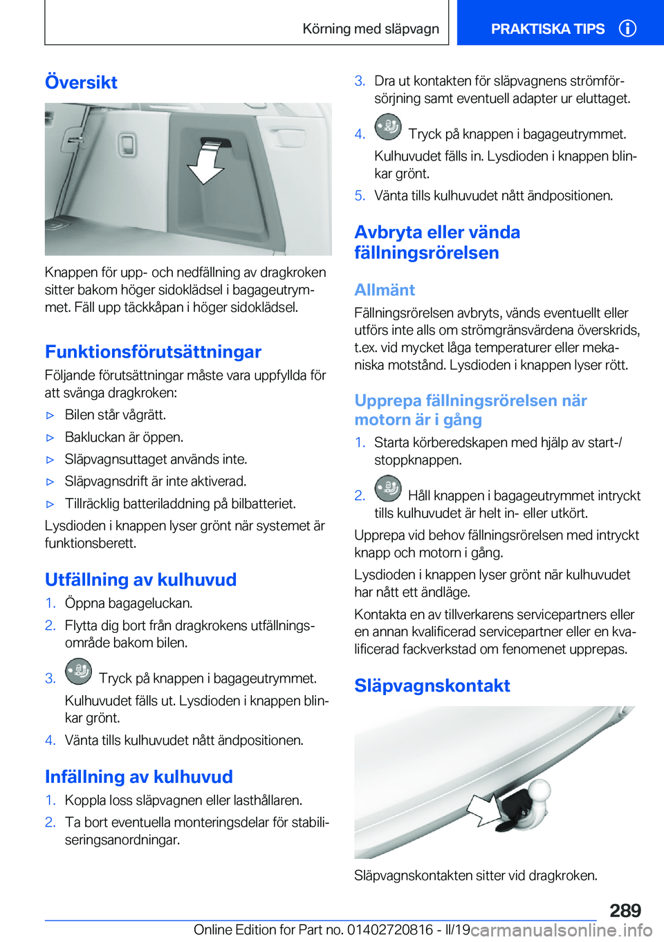 BMW X4 2019  InstruktionsbÖcker (in Swedish) �