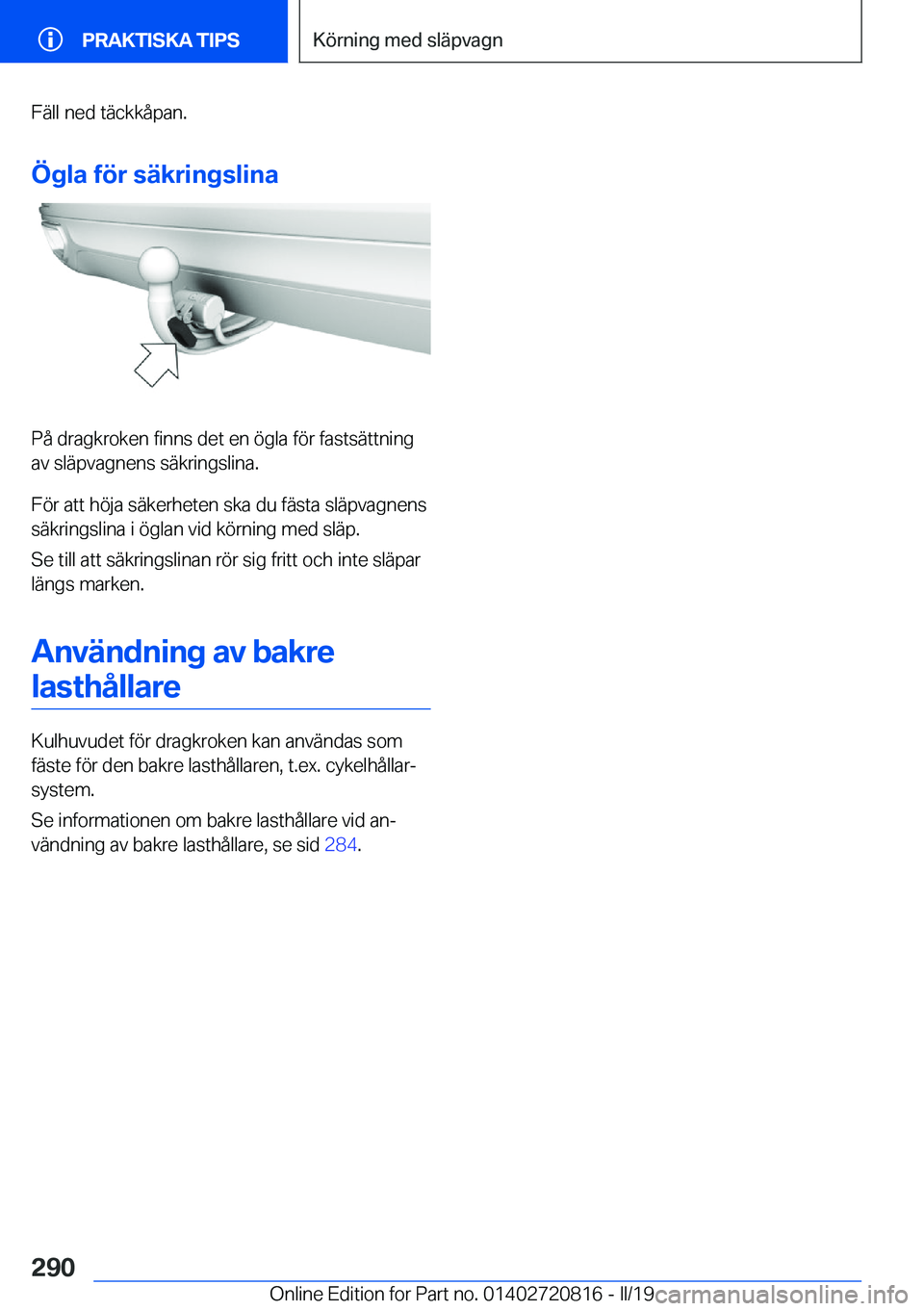 BMW X4 2019  InstruktionsbÖcker (in Swedish) �F�ä�l�l��n�e�d��t�ä�c�k�k�å�p�a�n�.�