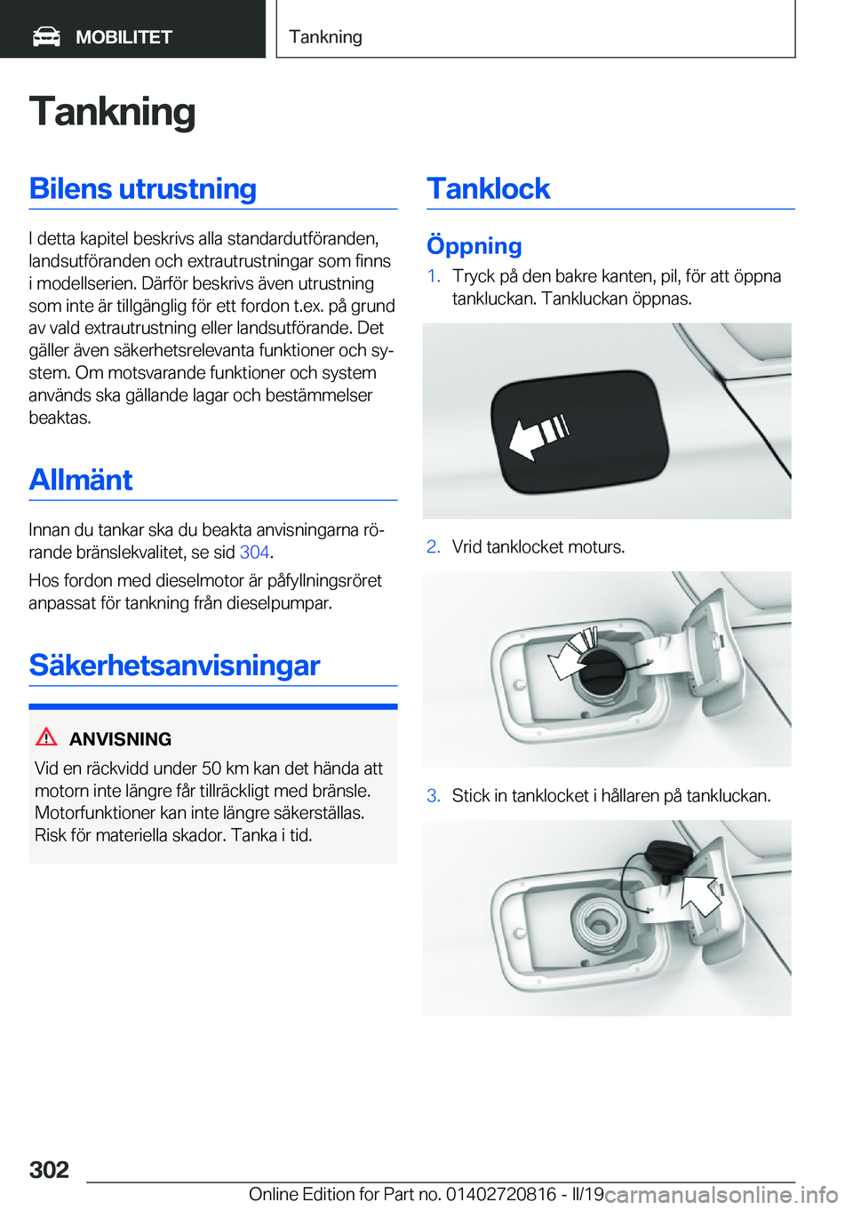 BMW X4 2019  InstruktionsbÖcker (in Swedish) �T�a�n�k�n�i�n�g�B�i�l�e�n�s��u�t�r�u�s�t�n�i�n�g
�I��d�e�t�t�a��k�a�p�i�t�e�l��b�e�s�k�r�i�v�s��a�l�l�a��s�t�a�n�d�a�r�d�u�t�f�