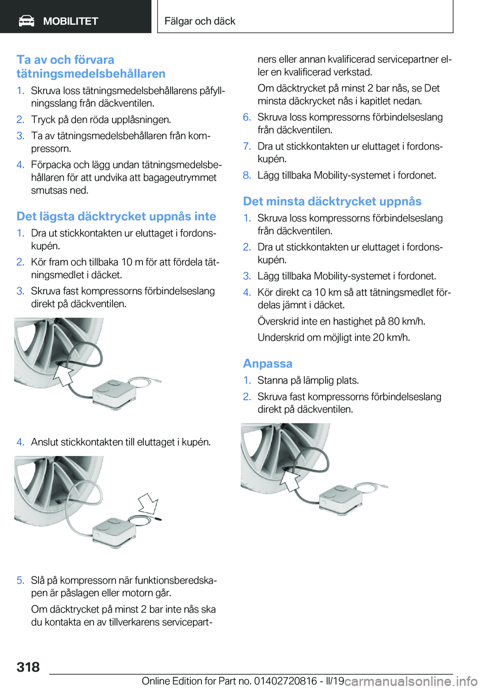 BMW X4 2019  InstruktionsbÖcker (in Swedish) �T�a��a�v��o�c�h��f�