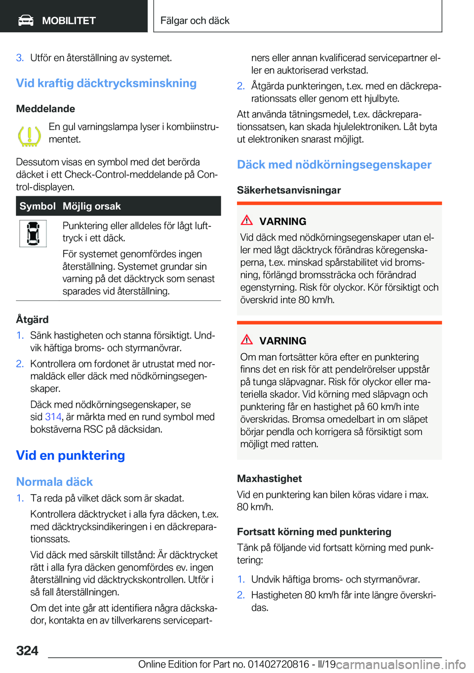 BMW X4 2019  InstruktionsbÖcker (in Swedish) �3�.�U�t�f�