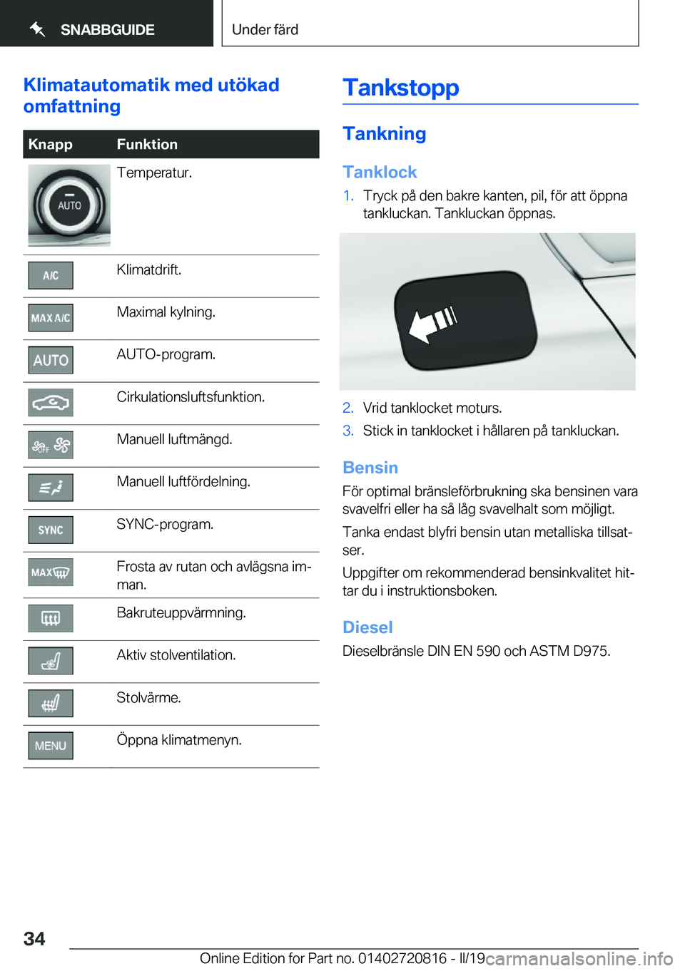 BMW X4 2019  InstruktionsbÖcker (in Swedish) �K�l�i�m�a�t�a�u�t�o�m�a�t�i�k��m�e�d��u�t�