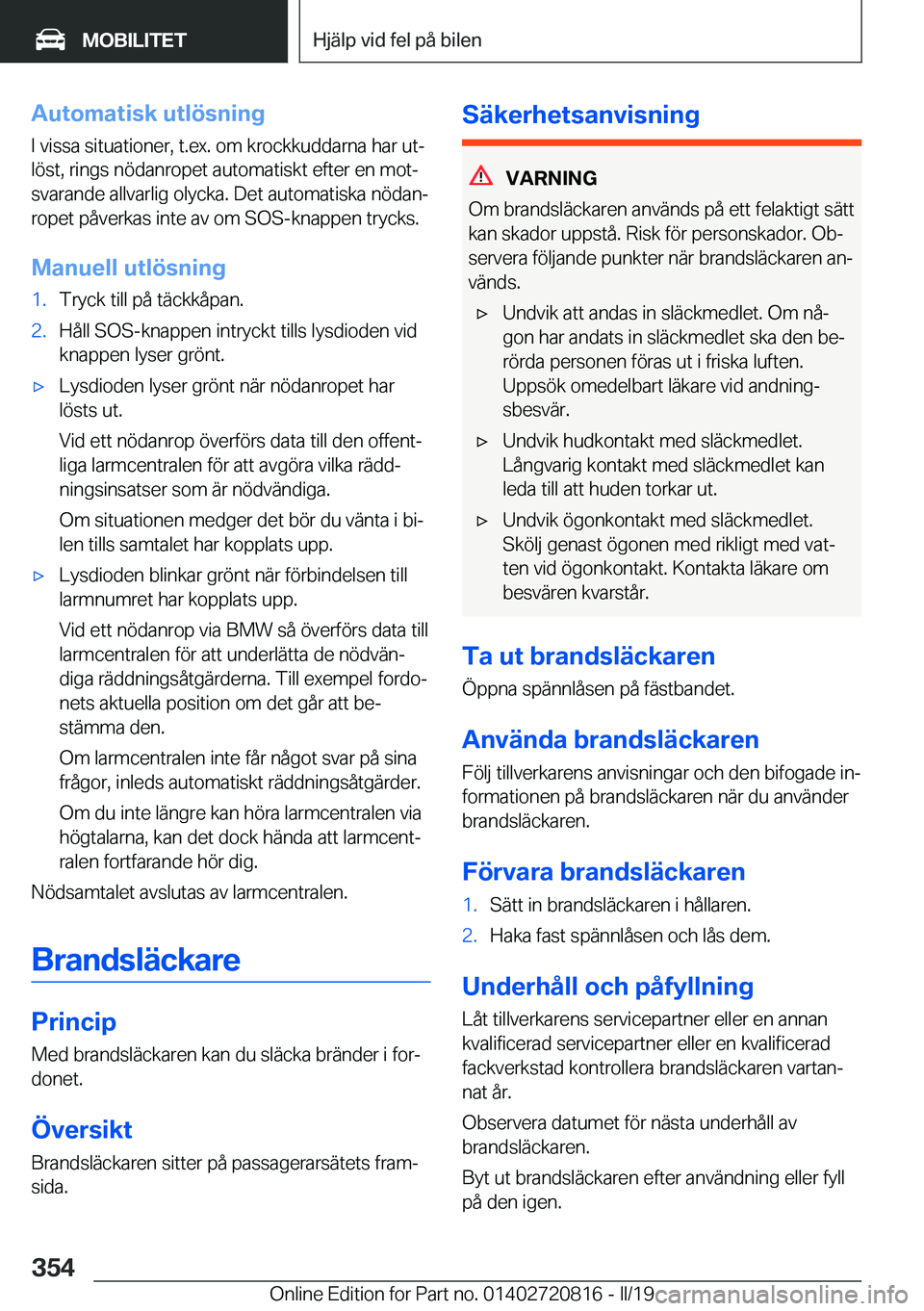 BMW X4 2019  InstruktionsbÖcker (in Swedish) �A�u�t�o�m�a�t�i�s�k��u�t�l�