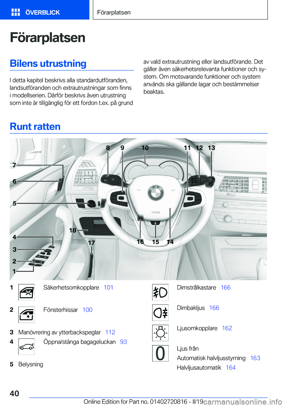 BMW X4 2019  InstruktionsbÖcker (in Swedish) �F�