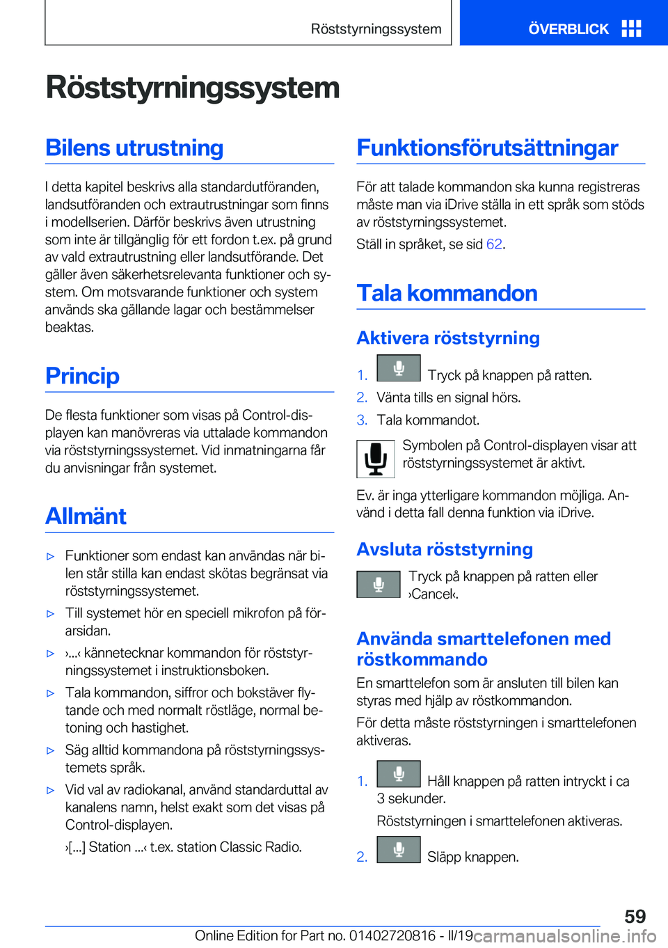 BMW X4 2019  InstruktionsbÖcker (in Swedish) �R�