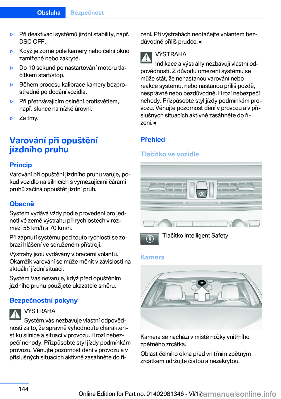 BMW X4 2018  Návod na použití (in Czech) y�P �i� �d�e�a�k�t�i�v�a�c�i� �s�y�s�t�