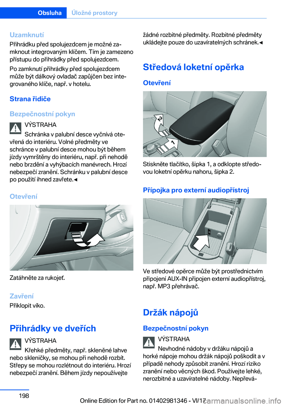 BMW X4 2018  Návod na použití (in Czech) �U�z�a�m�k�n�u�t�