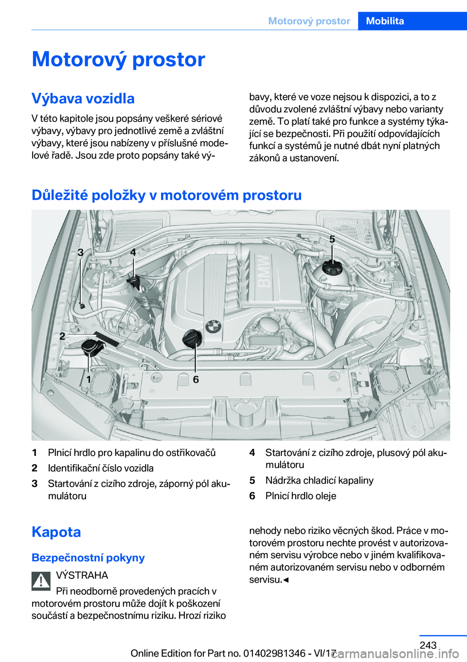 BMW X4 2018  Návod na použití (in Czech) �M�o�t�o�r�o�v�