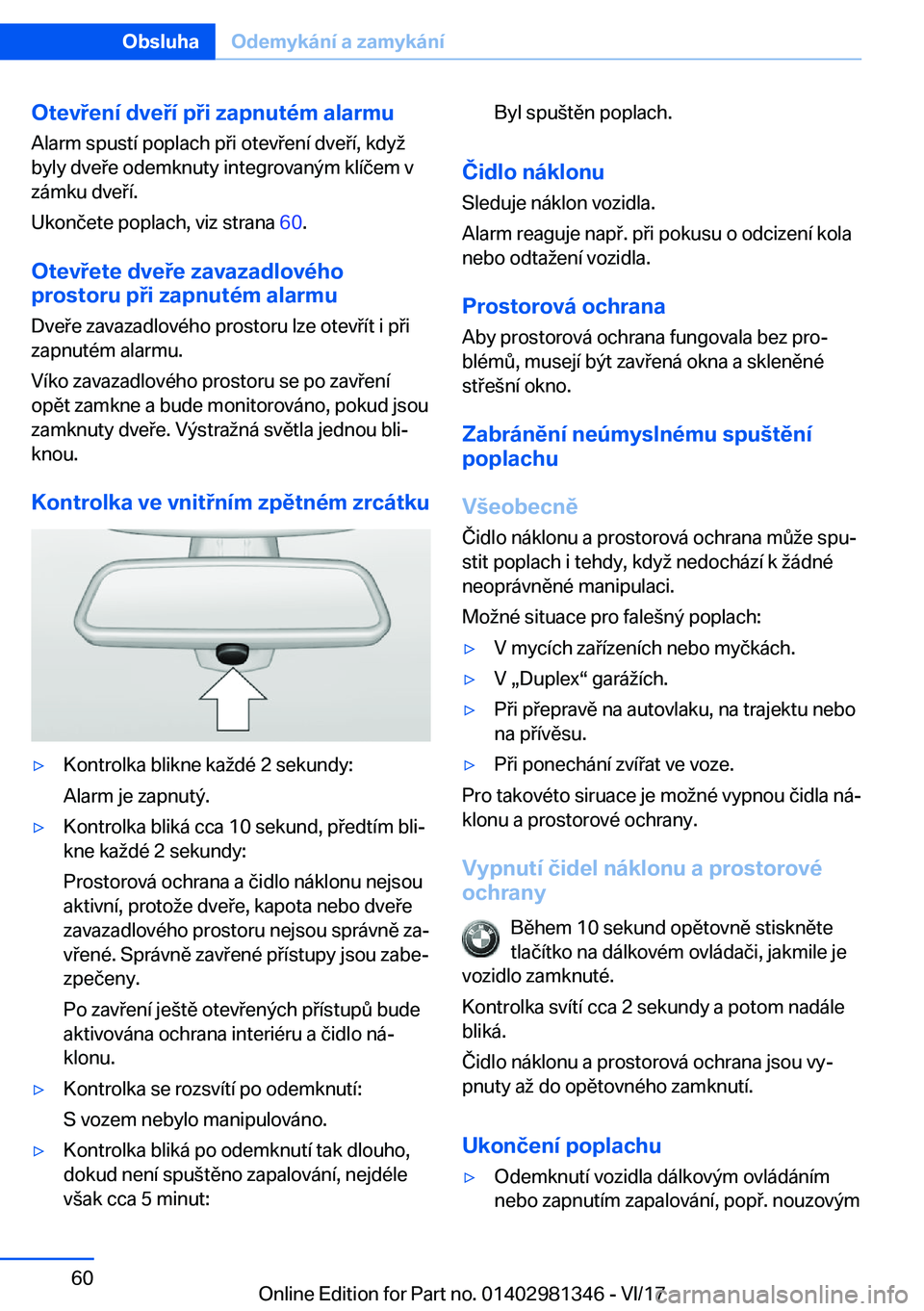 BMW X4 2018  Návod na použití (in Czech) �O�t�e�v�e�n�