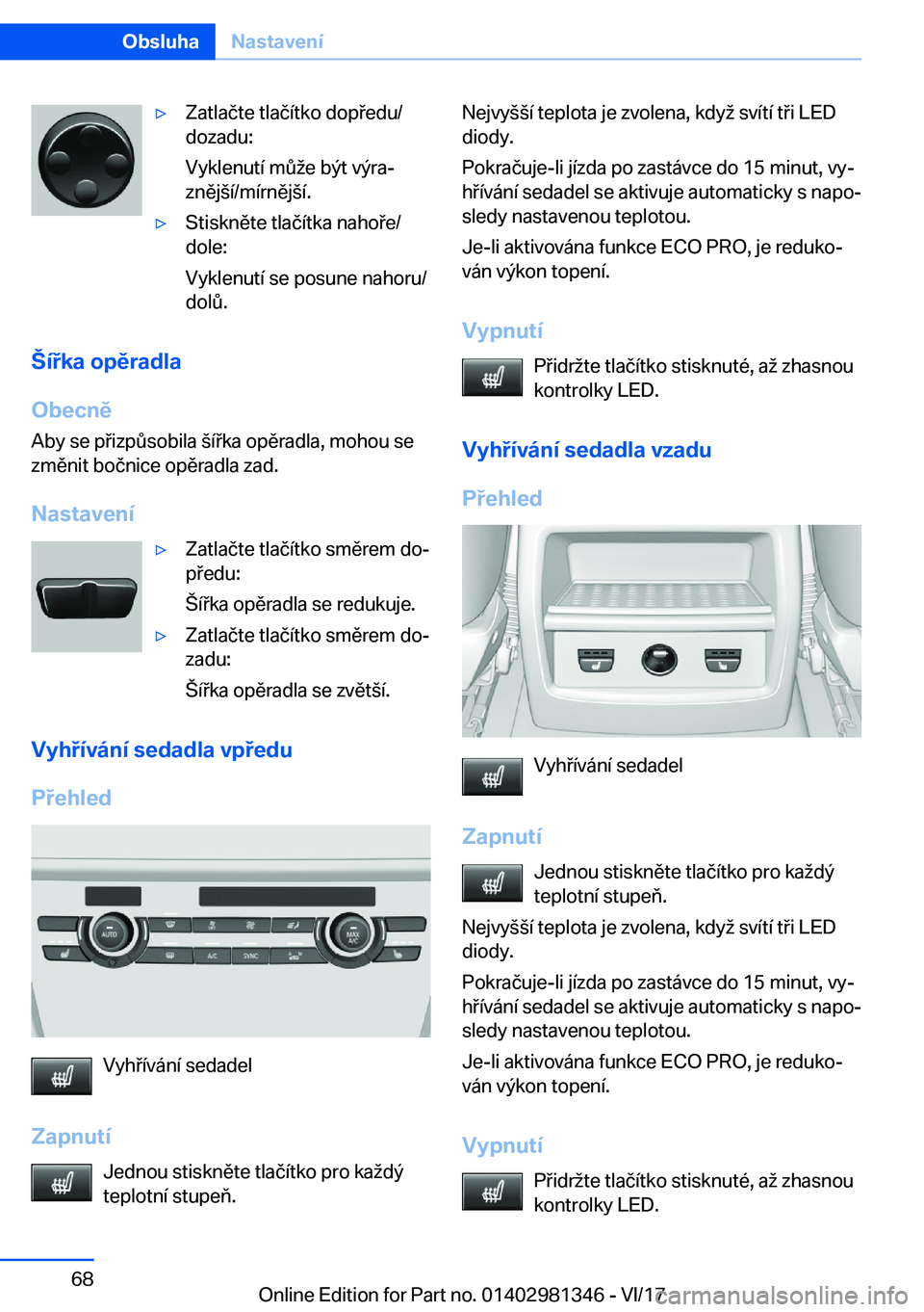 BMW X4 2018  Návod na použití (in Czech) y�Z�a�t�l�a�č�t�e� �t�l�a�č�