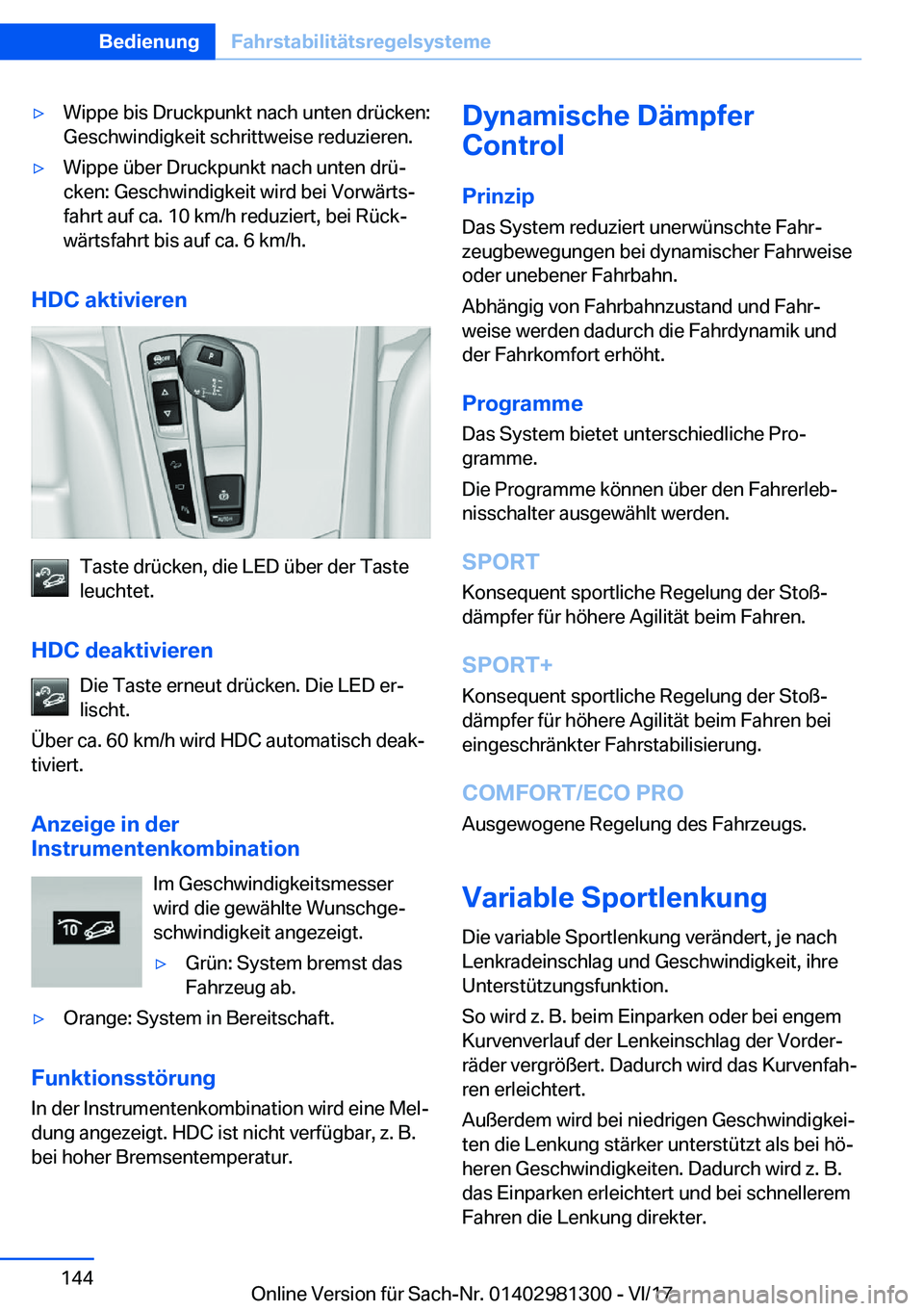 BMW X4 2018  Betriebsanleitungen (in German) y�W�i�p�p�e� �b�i�s� �D�r�u�c�k�p�u�n�k�t� �n�a�c�h� �u�n�t�e�n� �d�r�