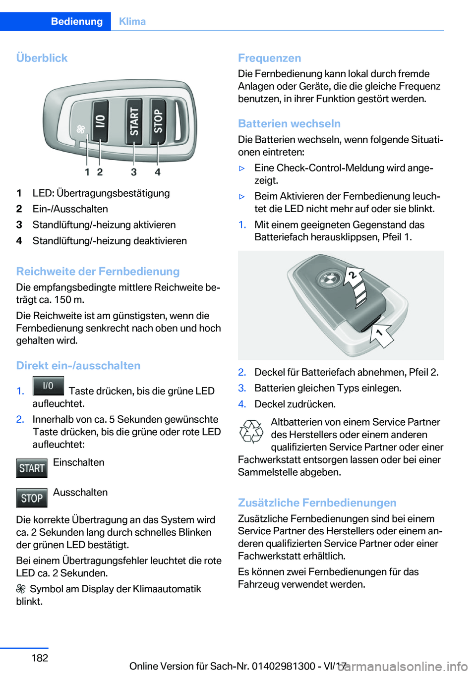 BMW X4 2018  Betriebsanleitungen (in German) �