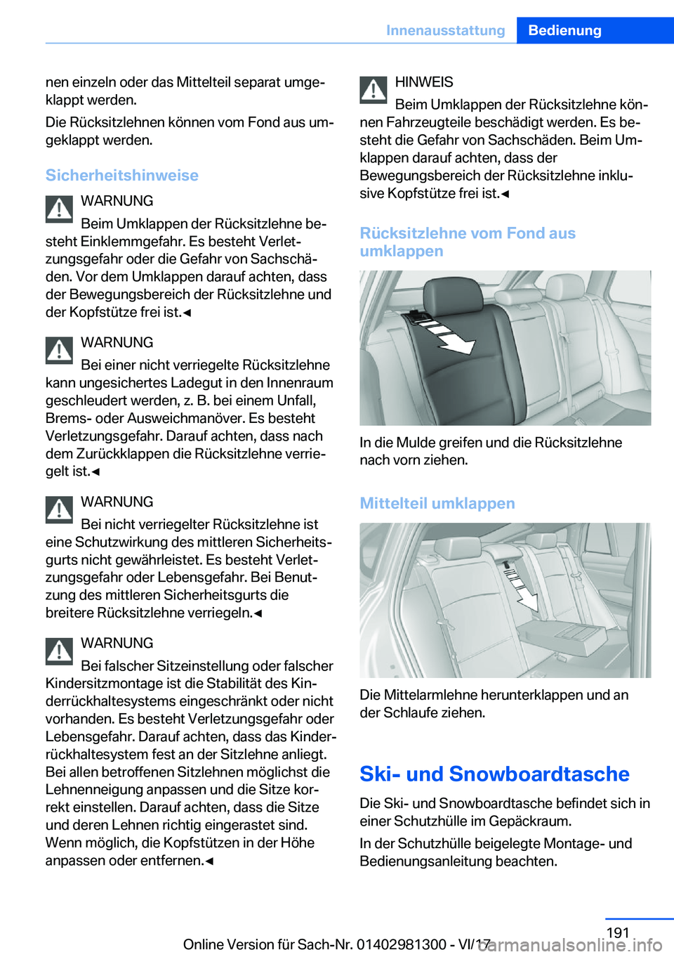 BMW X4 2018  Betriebsanleitungen (in German) �n�e�n� �e�i�n�z�e�l�n� �o�d�e�r� �d�a�s� �M�i�t�t�e�l�t�e�i�l� �s�e�p�a�r�a�t� �u�m�g�ej�k�l�a�p�p�t� �w�e�r�d�e�n�.
�D�i�e� �R�