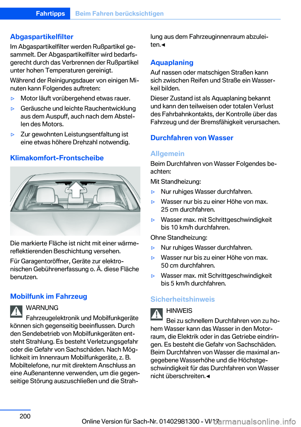 BMW X4 2018  Betriebsanleitungen (in German) �A�b�g�a�s�p�a�r�t�i�k�e�l�f�i�l�t�e�r�I�m� �A�b�g�a�s�p�a�r�t�i�k�e�l�f�i�l�t�e�r� �w�e�r�d�e�n� �R�u�