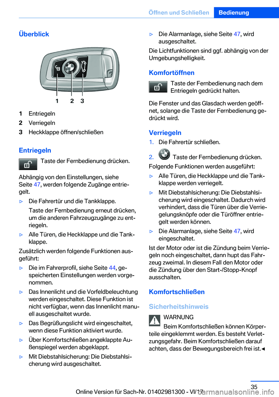 BMW X4 2018  Betriebsanleitungen (in German) �