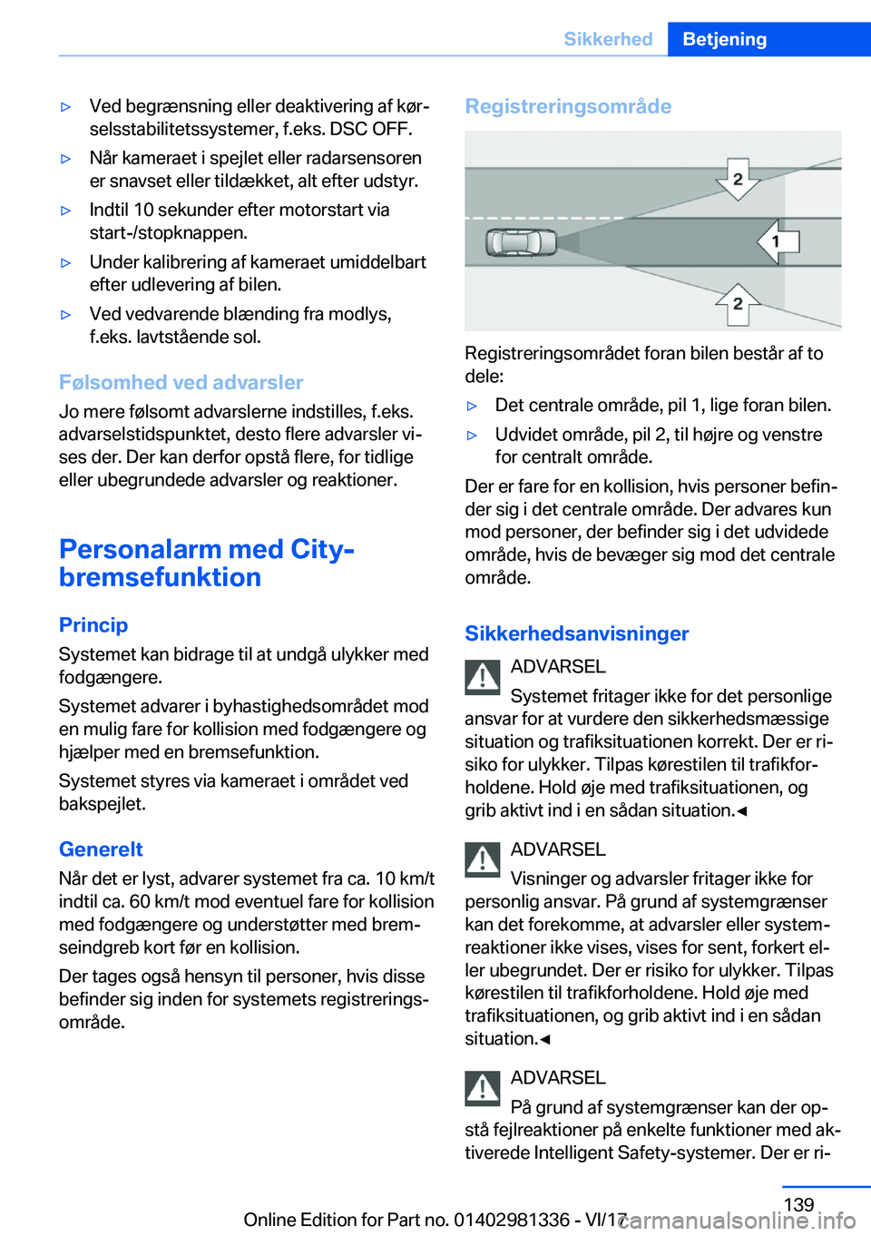 BMW X4 2018  InstruktionsbØger (in Danish) 'y�V�e�d� �b�e�g�r�æ�n�s�n�i�n�g� �e�l�l�e�r� �d�e�a�k�t�i�v�e�r�i�n�g� �a�f� �k�