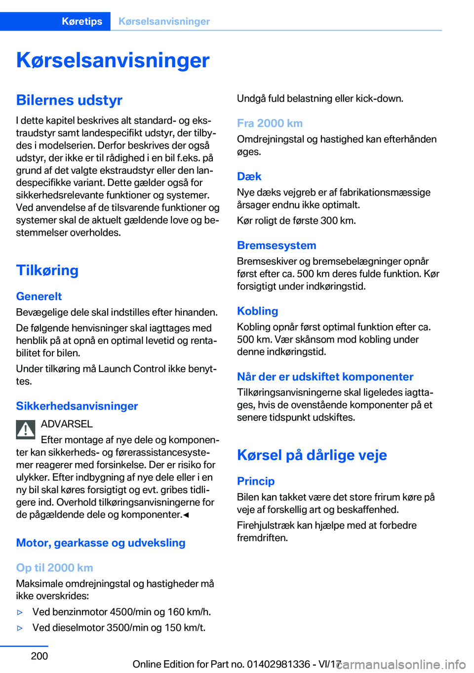BMW X4 2018  InstruktionsbØger (in Danish) �K�