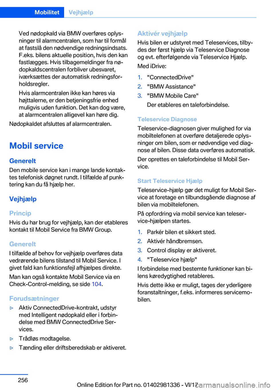BMW X4 2018  InstruktionsbØger (in Danish) �V�e�d� �n�
