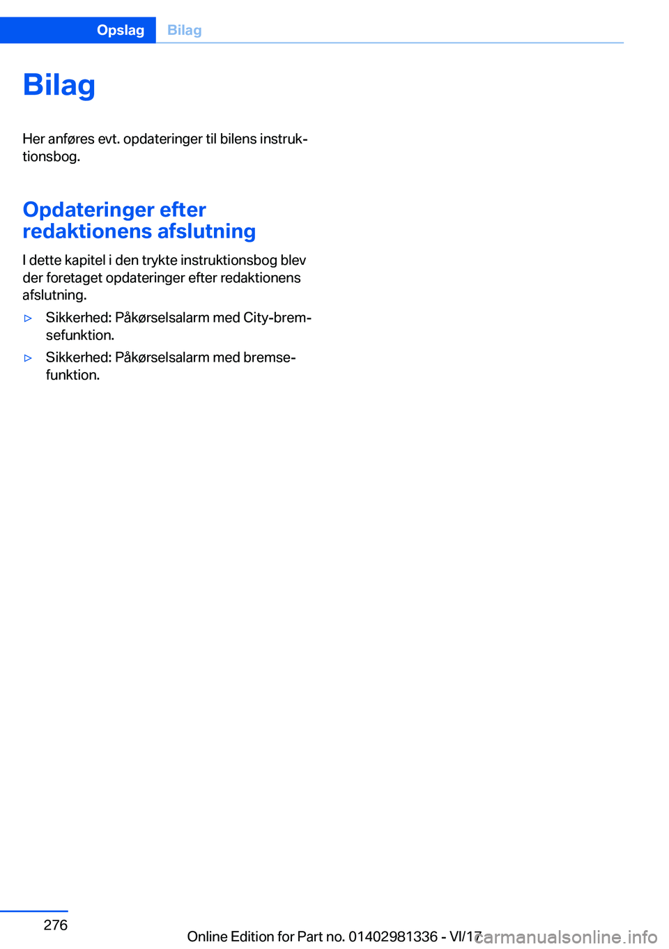 BMW X4 2018  InstruktionsbØger (in Danish) �B�i�l�a�g�H�e�r� �a�n�f�