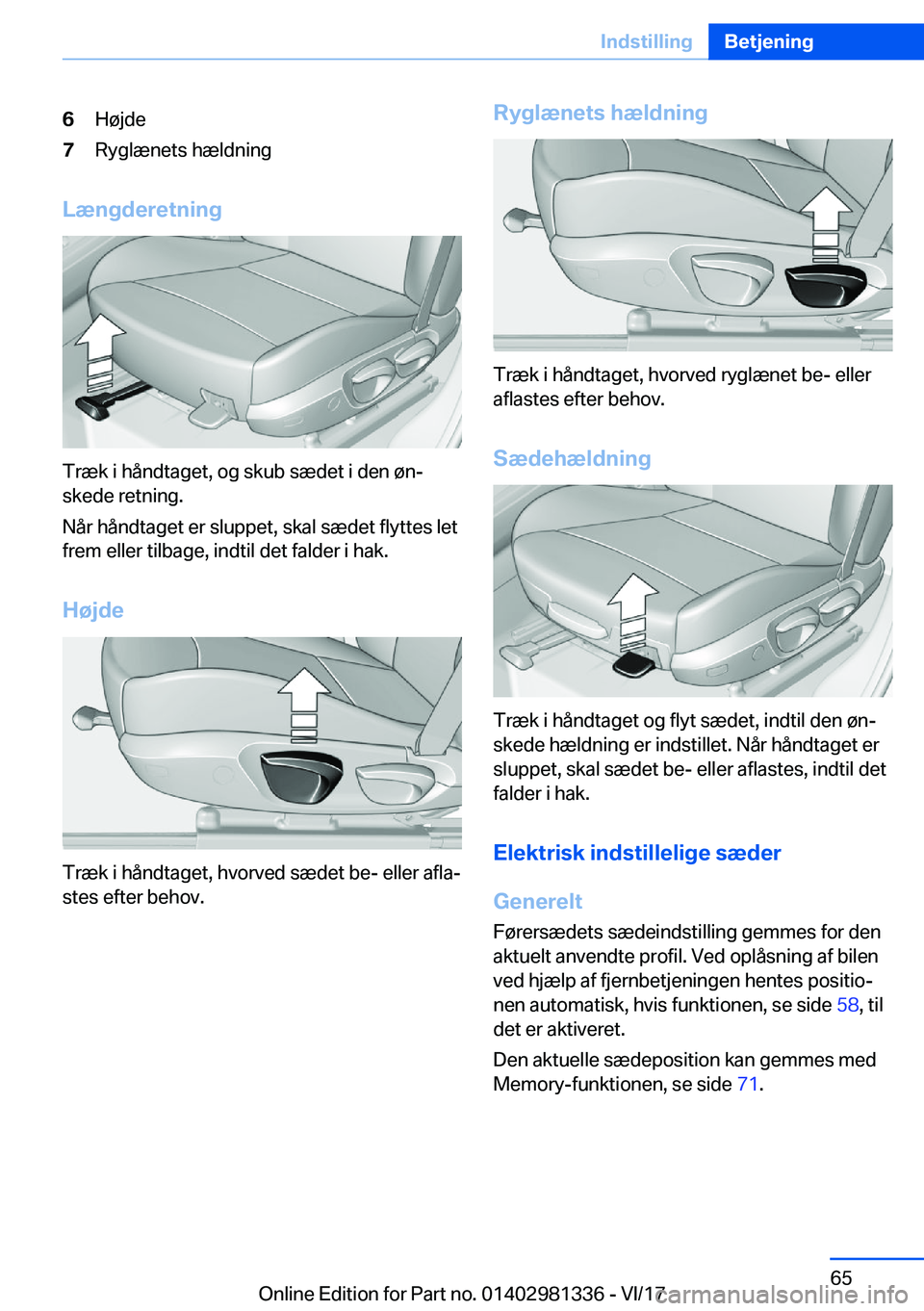 BMW X4 2018  InstruktionsbØger (in Danish) �6�H�