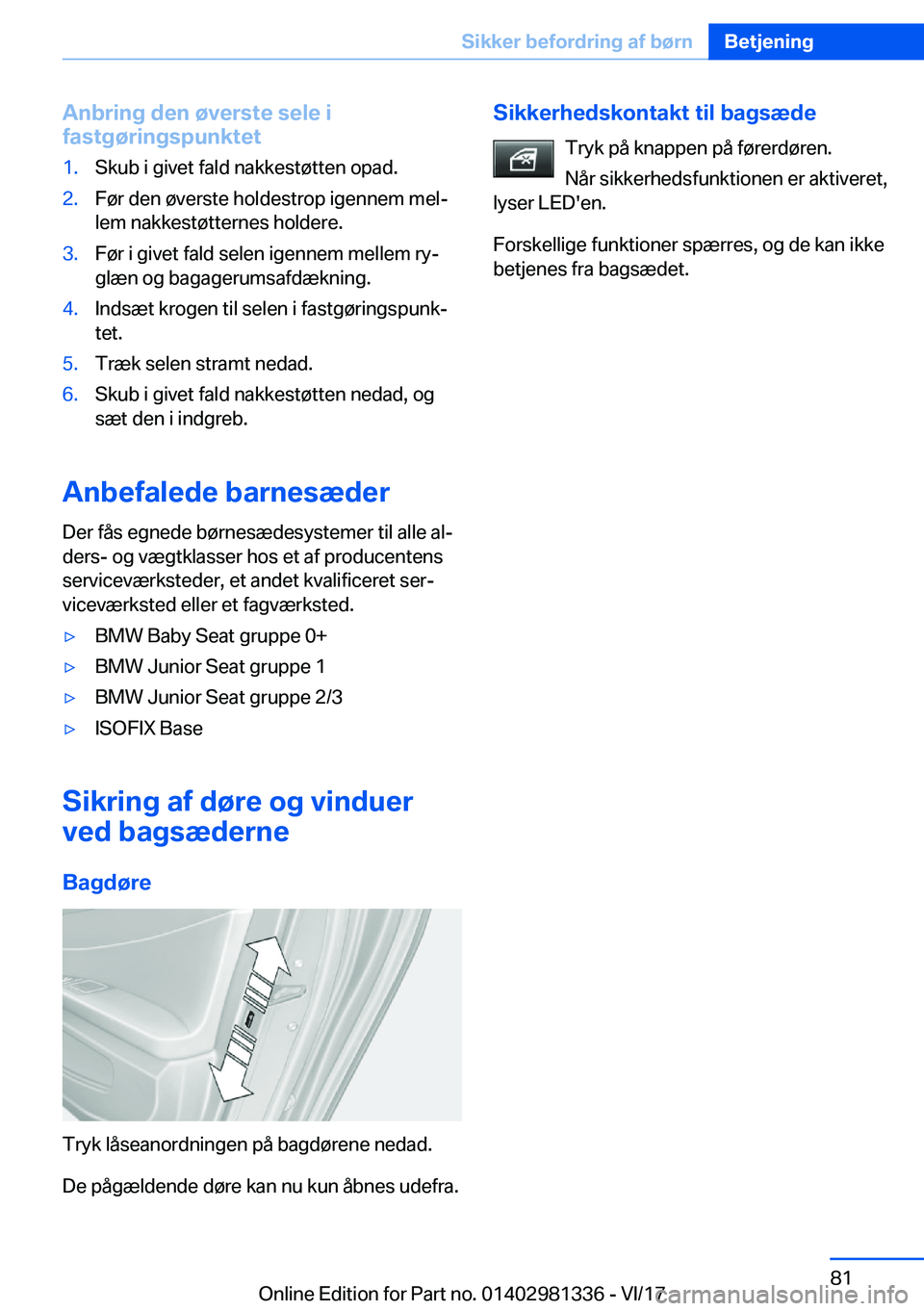 BMW X4 2018  InstruktionsbØger (in Danish) �A�n�b�r�i�n�g��d�e�n��