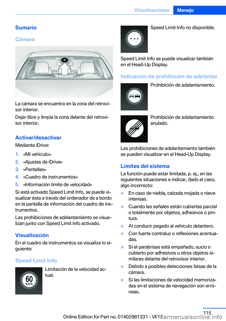 BMW X4 2018  Manuales de Empleo (in Spanish) �S�u�m�a�r�i�o
�C�