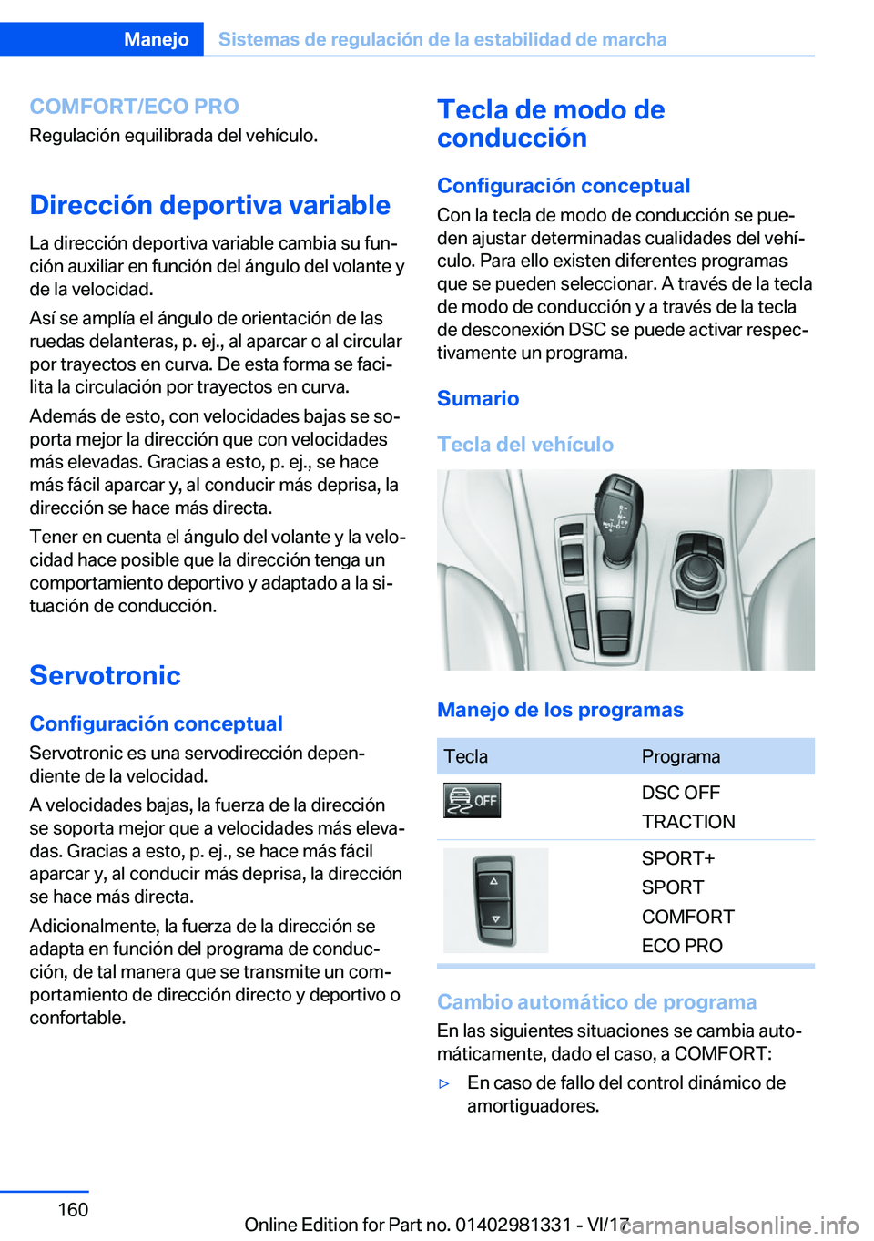 BMW X4 2018  Manuales de Empleo (in Spanish) �C�O�M�F�O�R�T�/�E�C�O��P�R�O�R�e�g�u�l�a�c�i�