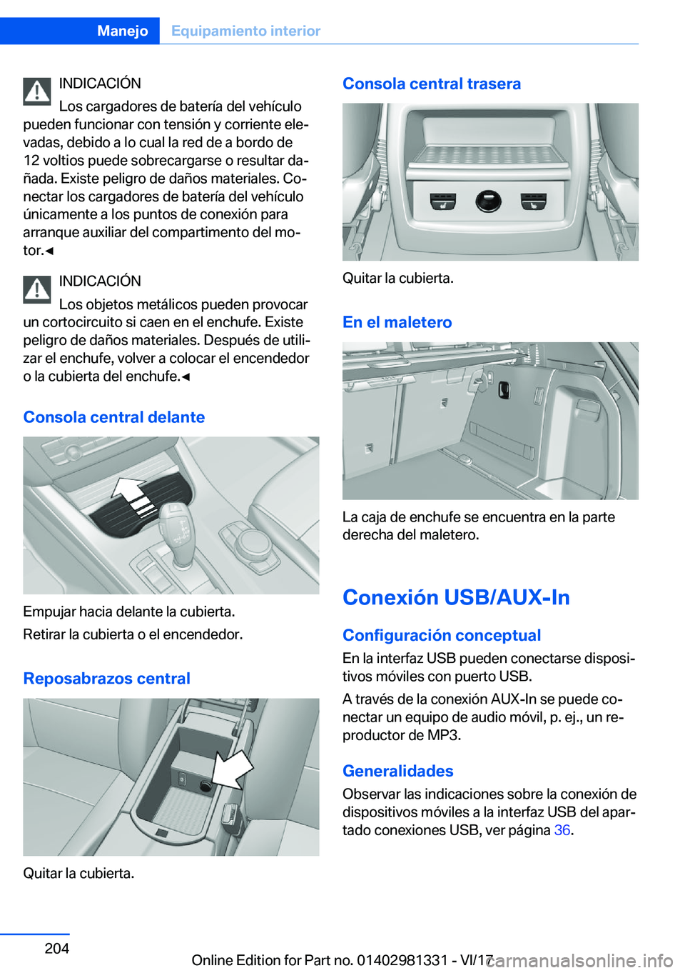 BMW X4 2018  Manuales de Empleo (in Spanish) �I�N�D�I�C�A�C�I�