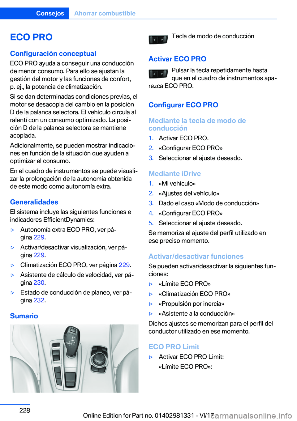 BMW X4 2018  Manuales de Empleo (in Spanish) �E�C�O��P�R�O
�C�o�n�f�i�g�u�r�a�c�i�