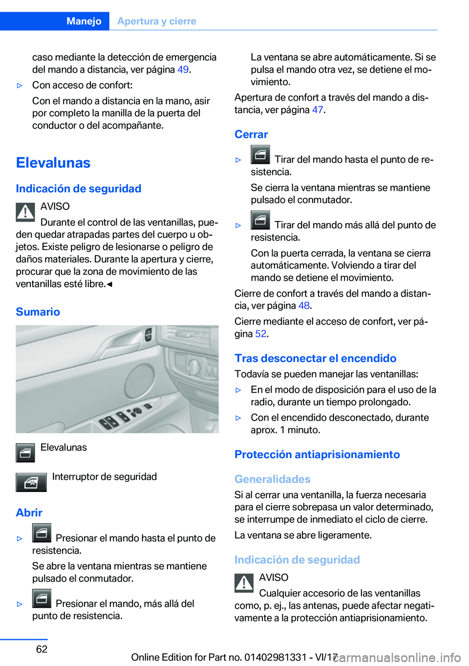 BMW X4 2018  Manuales de Empleo (in Spanish) �c�a�s�o� �m�e�d�i�a�n�t�e� �l�a� �d�e�t�e�c�c�i�