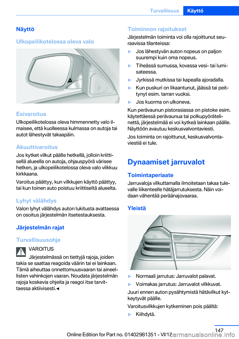 BMW X4 2018  Omistajan Käsikirja (in Finnish) �N�