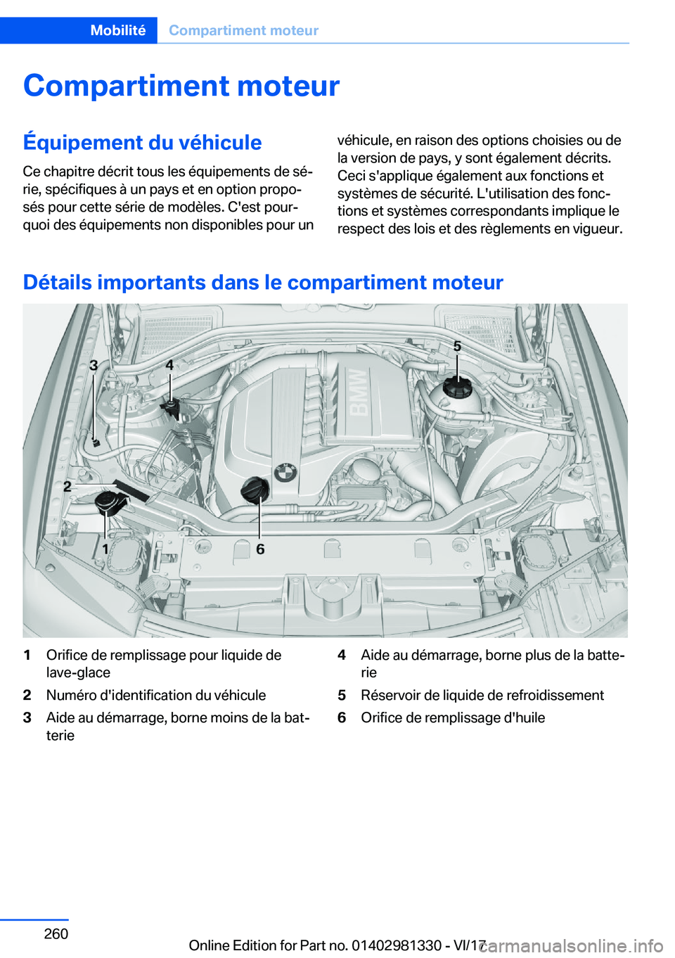 BMW X4 2018  Notices Demploi (in French) �C�o�m�p�a�r�t�i�m�e�n�t��m�o�t�e�u�r�
