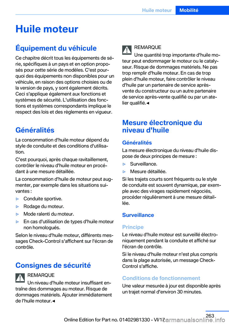 BMW X4 2018  Notices Demploi (in French) �H�u�i�l�e��m�o�t�e�u�r�