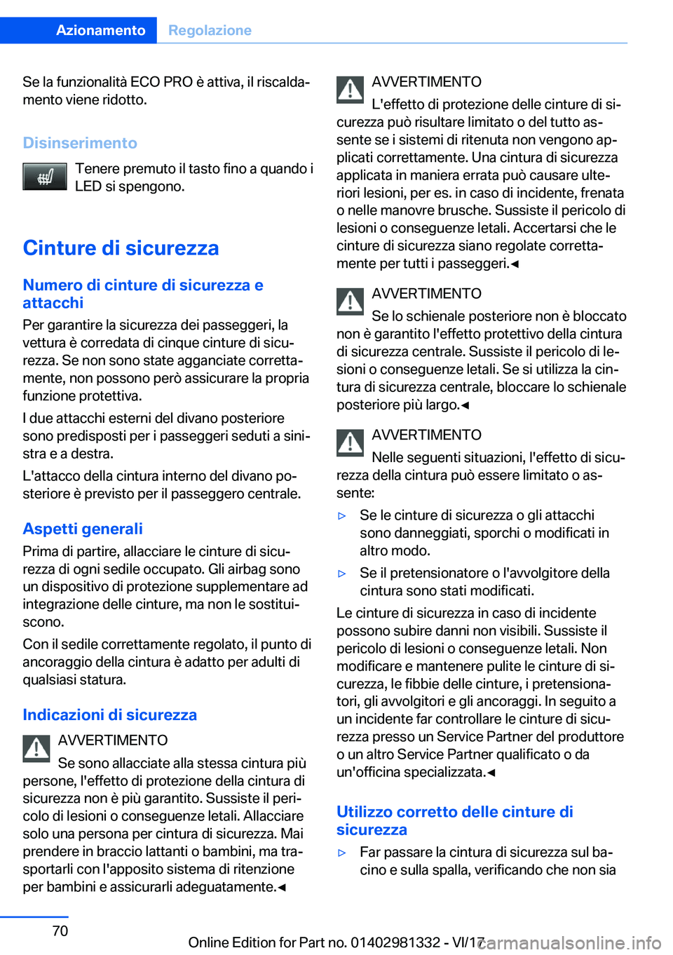 BMW X4 2018  Libretti Di Uso E manutenzione (in Italian) �S�e� �l�a� �f�u�n�z�i�o�n�a�l�i�t�