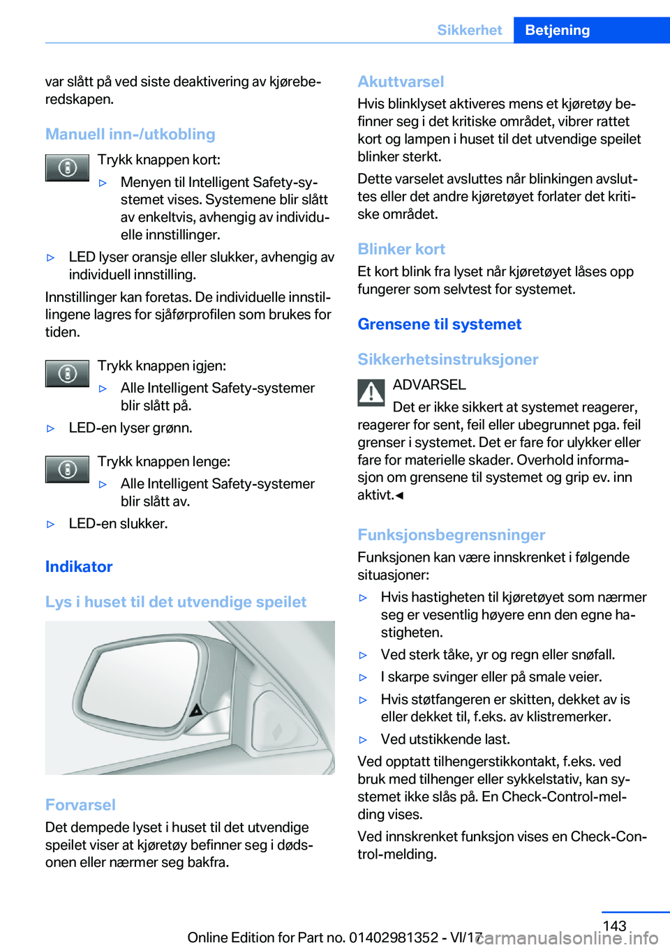 BMW X4 2018  InstruksjonsbØker (in Norwegian) �v�a�r� �s�l�å�t�t� �p�å� �v�e�d� �s�i�s�t�e� �d�e�a�k�t�i�v�e�r�i�n�g� �a�v� �k�j�