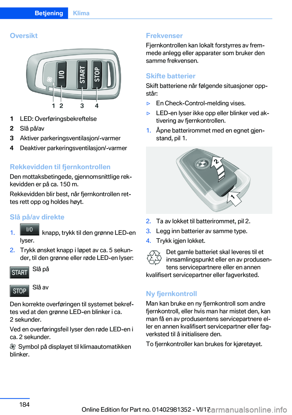 BMW X4 2018  InstruksjonsbØker (in Norwegian) �O�v�e�r�s�i�k�t�1�L�E�D�:� �O�v�e�r�f�