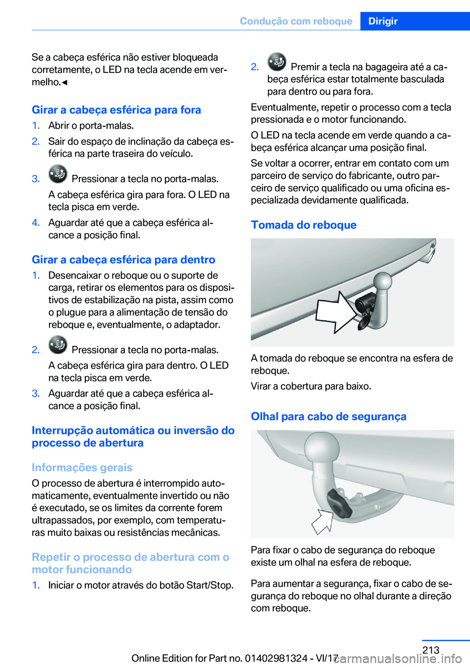 BMW X4 2018  Manual do condutor (in Portuguese) �S�e� �a� �c�a�b�e�