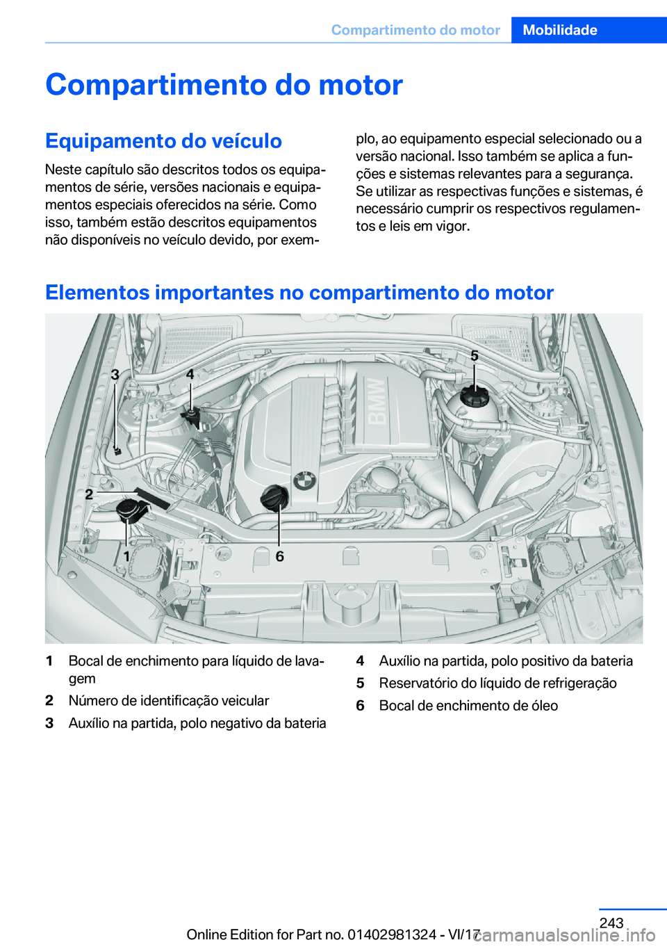 BMW X4 2018  Manual do condutor (in Portuguese) �C�o�m�p�a�r�t�i�m�e�n�t�o��d�o��m�o�t�o�r�E�q�u�i�p�a�m�e�n�t�o��d�o��v�e�