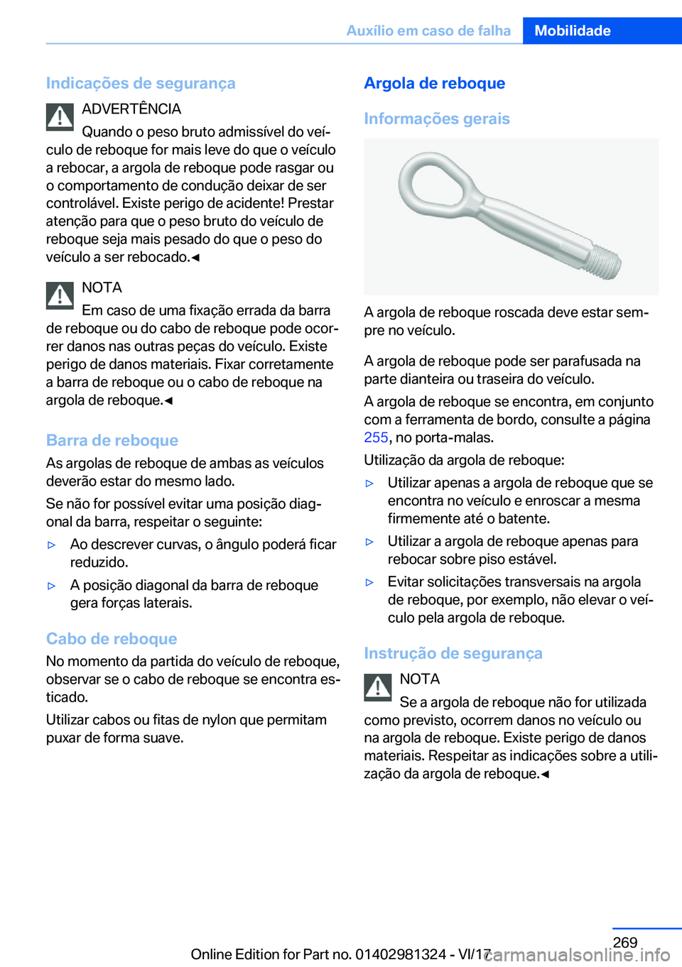 BMW X4 2018  Manual do condutor (in Portuguese) �I�n�d�i�c�a�